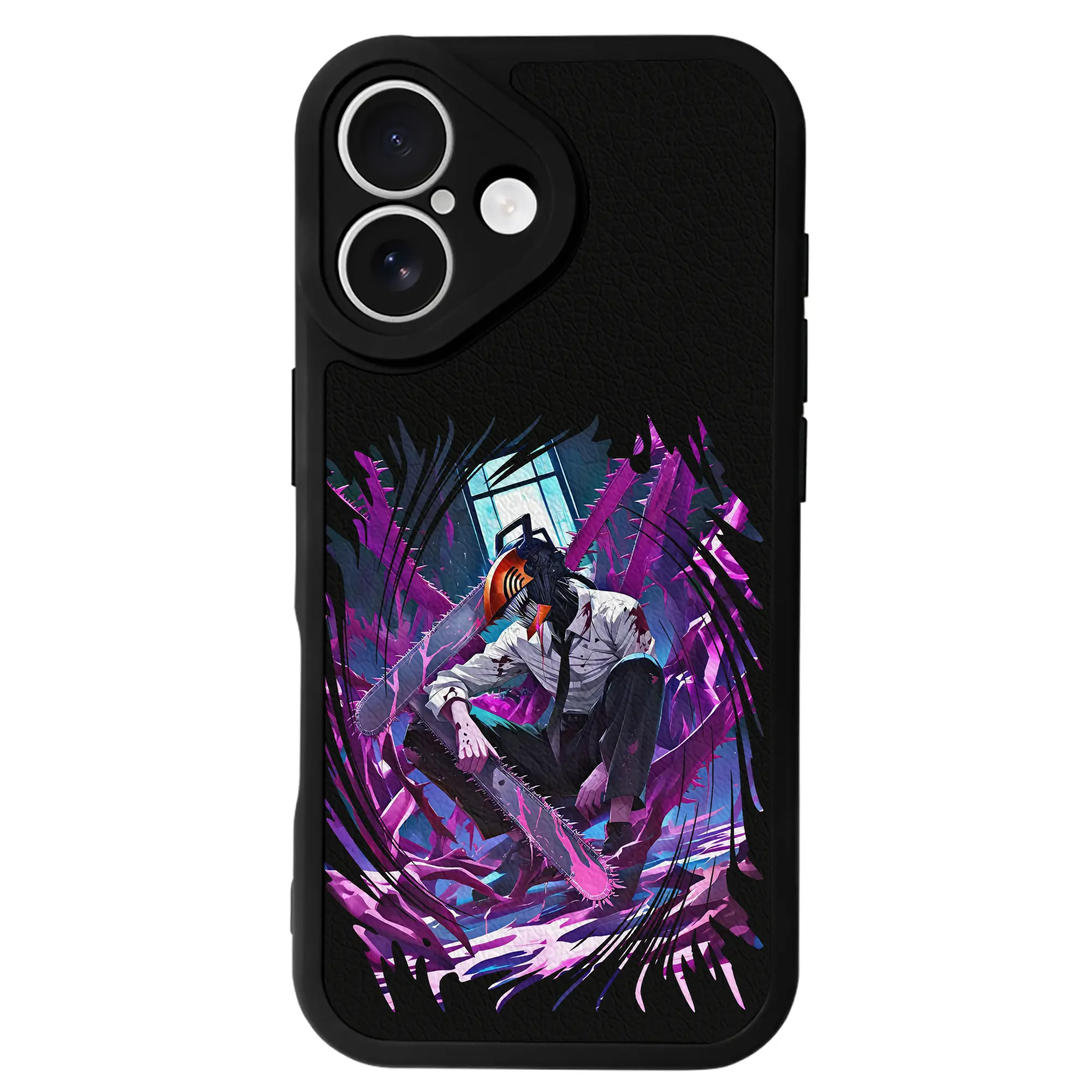 チェンソーマン グッズ,デンジ - IPhone 16シリーズ対応 ・ シリコンスマホケース ・ レザー調 ・ 高精度フィット ・ 耐衝撃 ・ ワイヤレス充電対応 ・ 精密カット